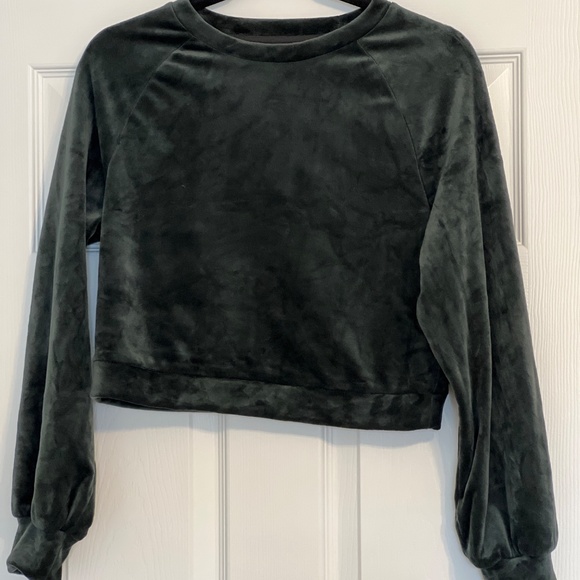 UGG Beckner Cropped Sweatshirt for Women Emerald Green - Picture 1 of 4